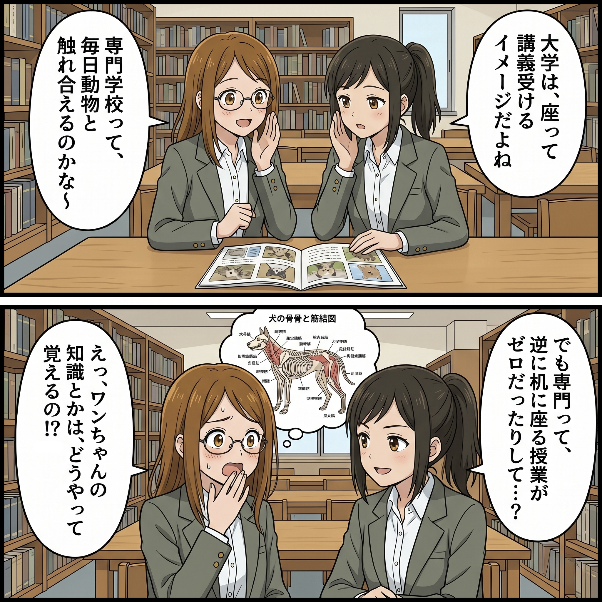 信州松本動物専門学校_専門学校と大学の違いと進路選びのポイント_紹介2コマ漫画2