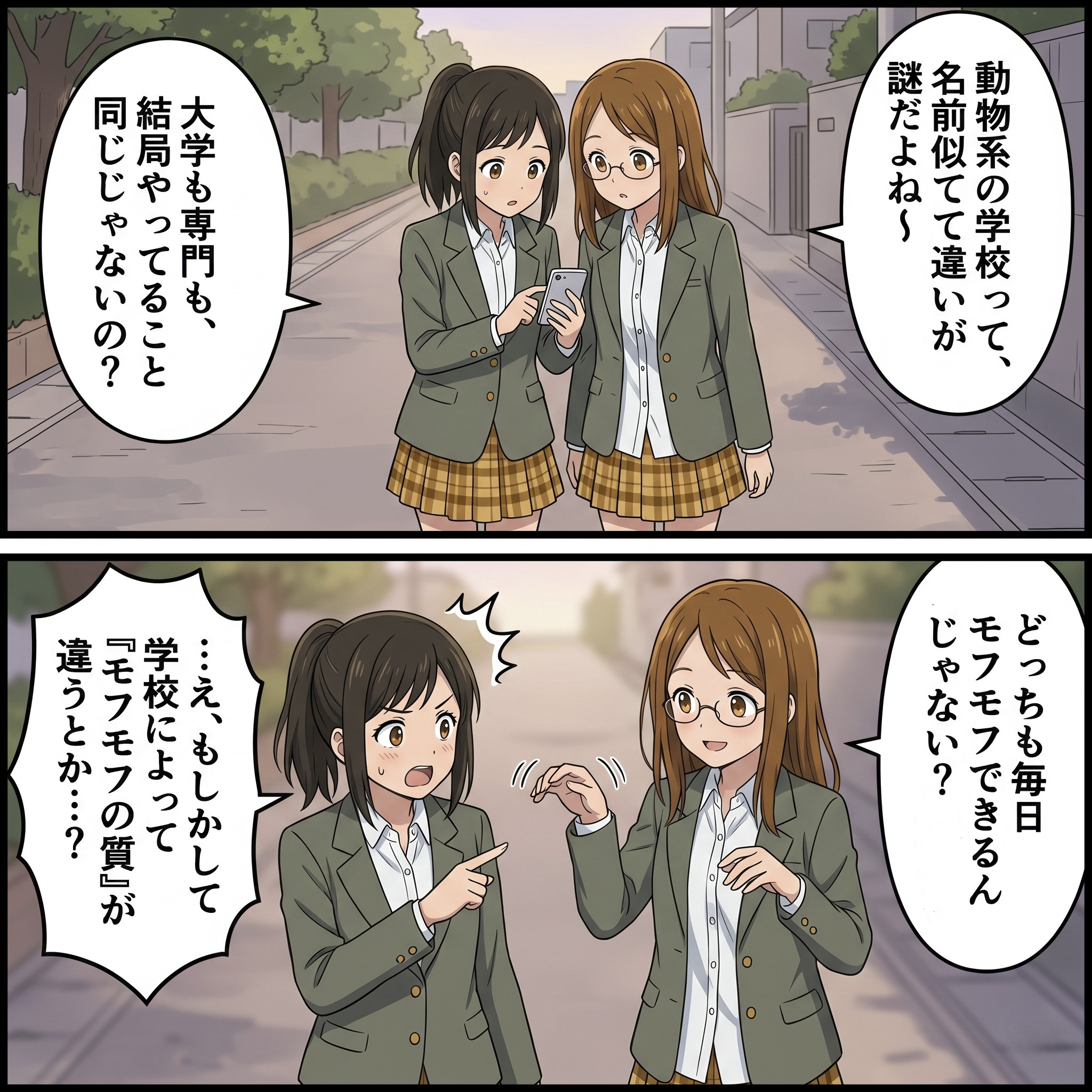 信州松本動物専門学校_専門学校と大学の違いと進路選びのポイント_紹介2コマ漫画1