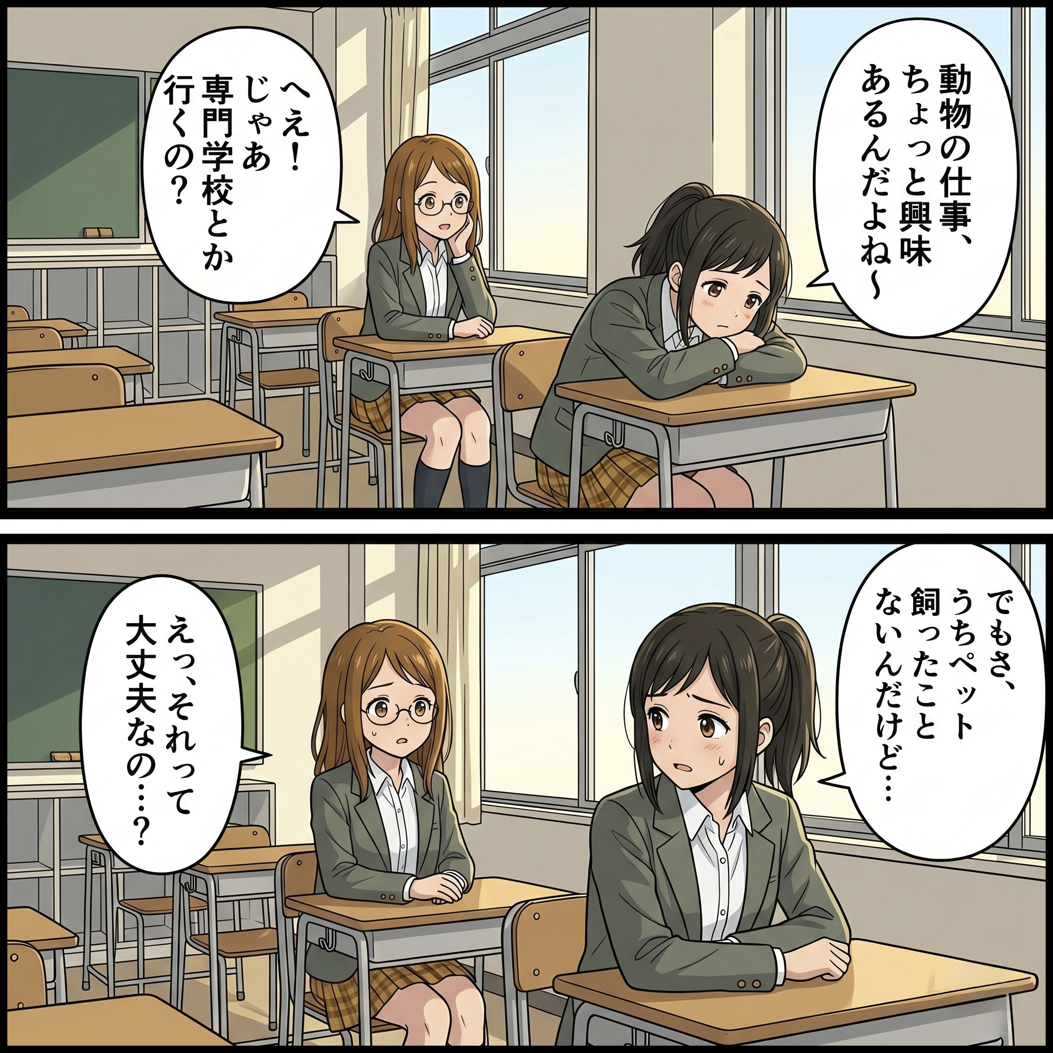 信州松本動物専門学校_オープンキャンパスで確認したいポイント_紹介2コマ漫画1